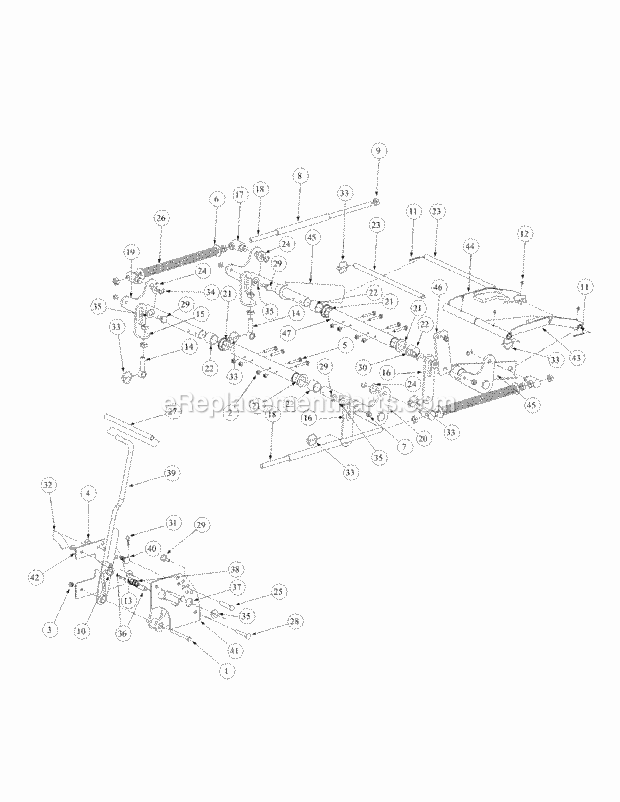 Lift Assembly Diagram and Parts List for M60-KH 53AB5BAX150 Cub Cadet Sprayer